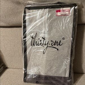 Thirty-One Tuck it Away Bin NEW charcoal cross hatch